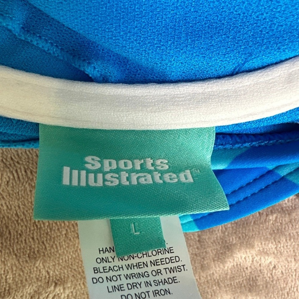 Sports Illustrated Azure Blue X-Back Underwire Bikini Top ONLY Blue Teal 806855 - Picture 4 of 5